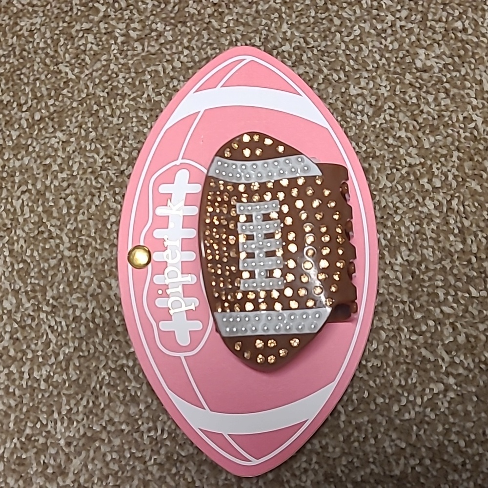 NWT Football Hair Clip